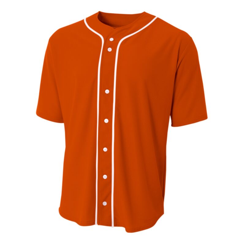 Youth Short Sleeve Full Button Baseball Jersey Thumbnail